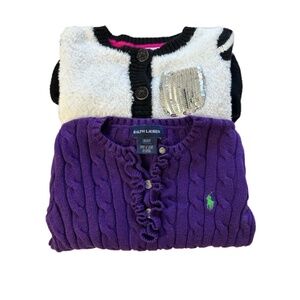 2 PC Toddler Girls Knit Sweaters 3T